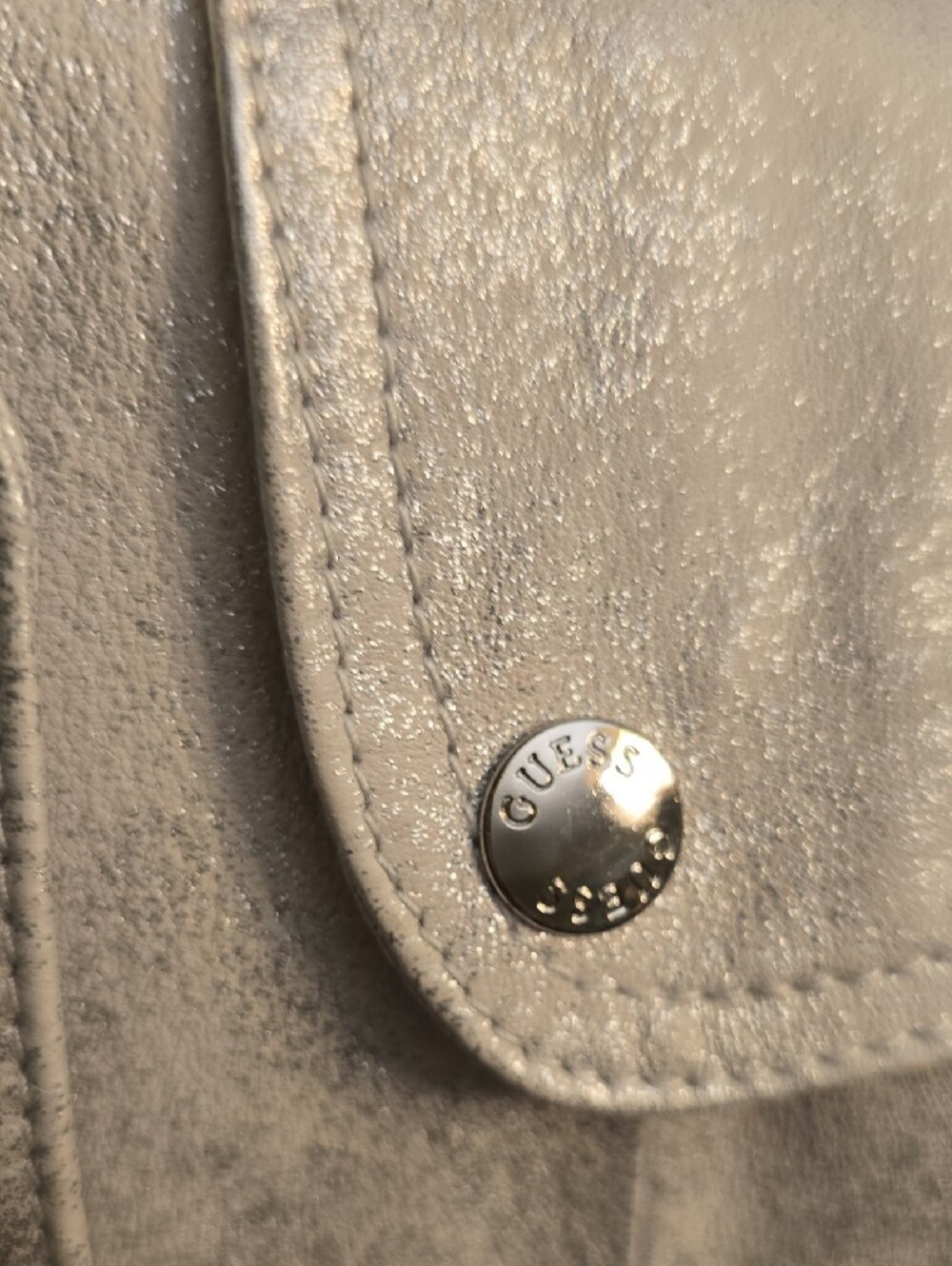 GUESS Metallic Silver Utility Jacket - Picture 7 of 15